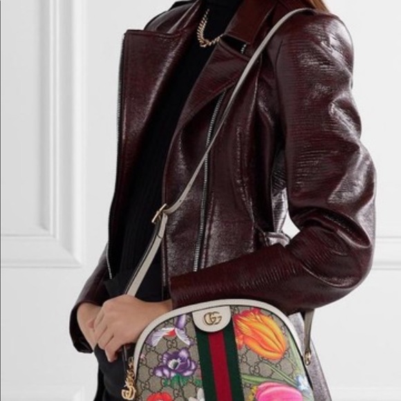 Gucci Ivory Ophidia supreme Floral crossbody bag / shoulder bag - Picture 4 of 15